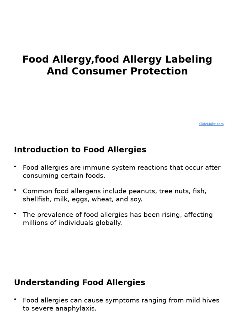 Food Allergy Labeling & Consumer Safety | PDF | Food Allergy | Allergology