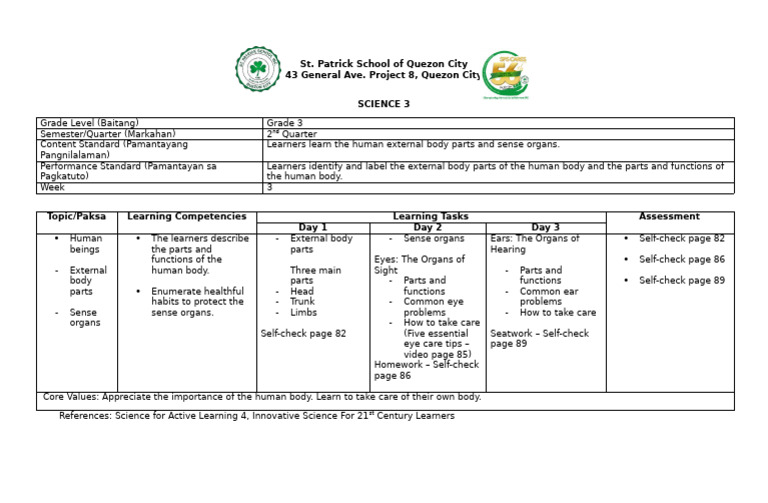 Learning Plan Week 3 Science 3 | PDF | Pedagogy | Education Theory