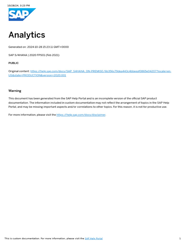 Manage KPIs with SAP Analytics Cloud | PDF | Performance Indicator ...