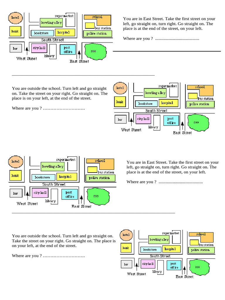 Directions to Local Landmarks | PDF | Language Arts & Discipline | Home ...