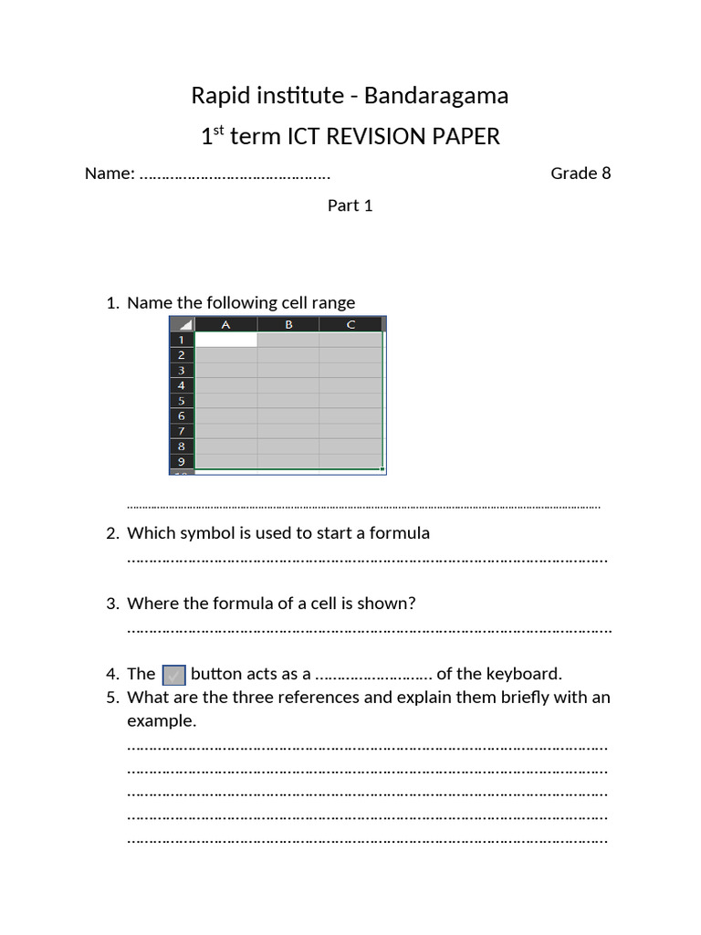 Revision Paper | PDF