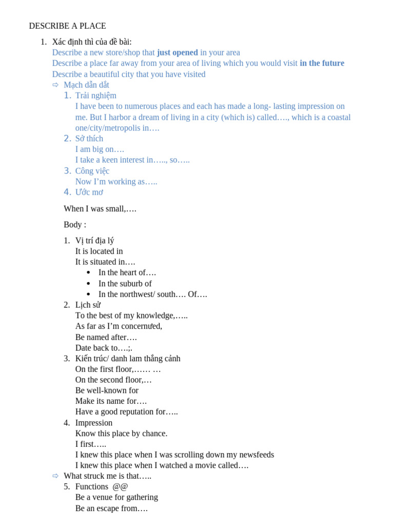 Describe A Place | PDF | Art