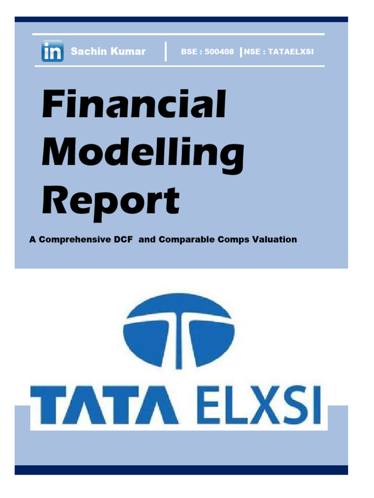 Tata Elxsi Financial Modelling Report | PDF | Cost Of Capital | Free ...