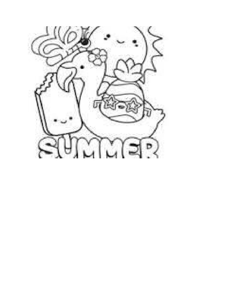 Summer Coloring PDF