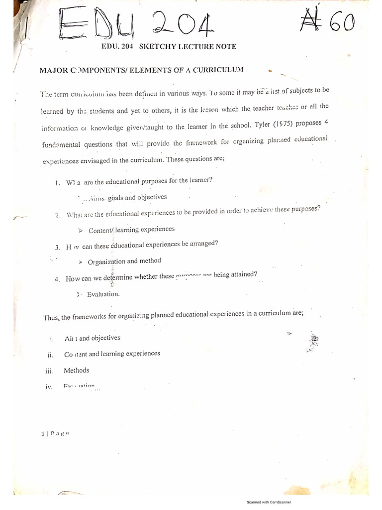 Educ 204 Note. | PDF