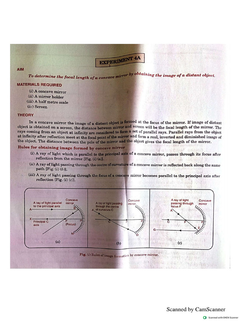 Class X, Physics Experiment-3a | PDF