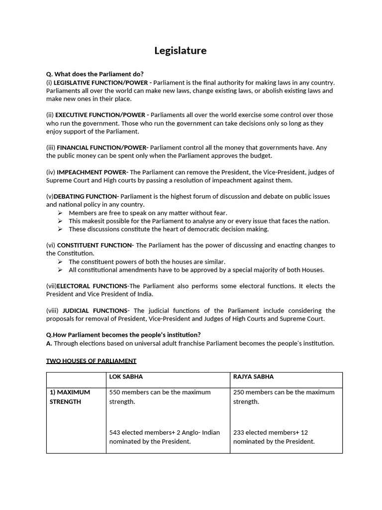 Legislature | PDF | Government | Accountability