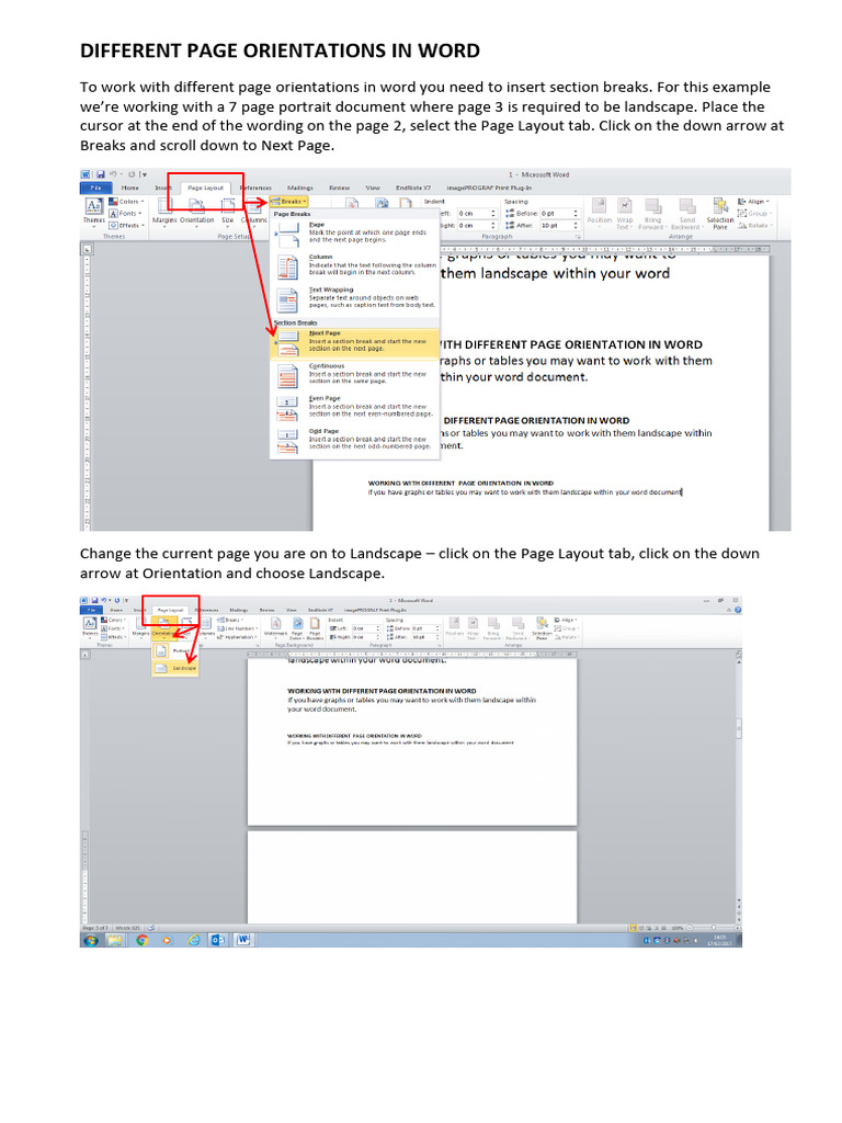 Merging Word Docs with Mixed Orientation | PDF | Microsoft Word | Text