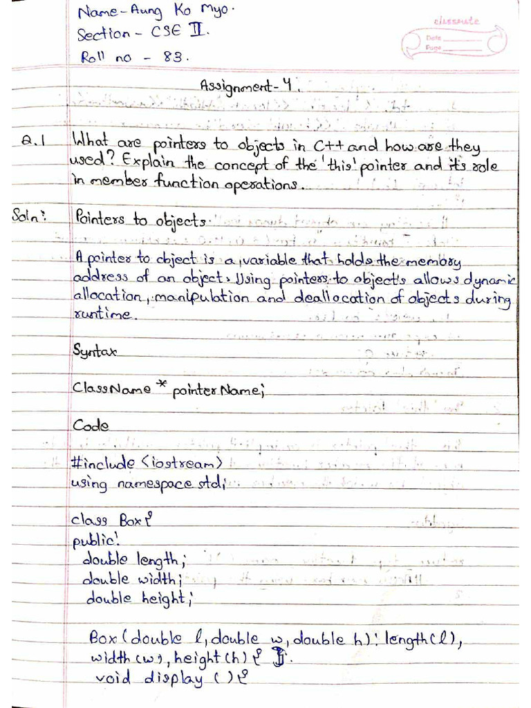 C++ Assignment - 4 | PDF