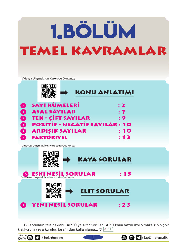 1 - Temel Kavramlar | PDF