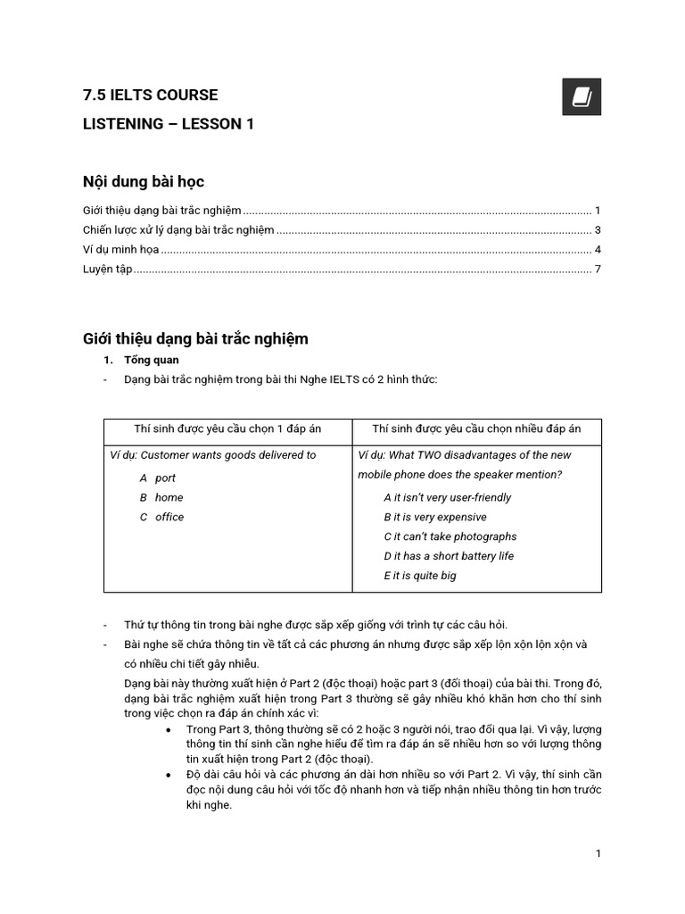 7.5 IELTS - Listening.lesson 1.120.R | PDF