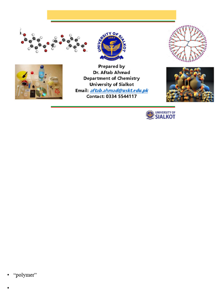 Introduction to Polymer Chemistry | PDF | Polymers | Polymerization