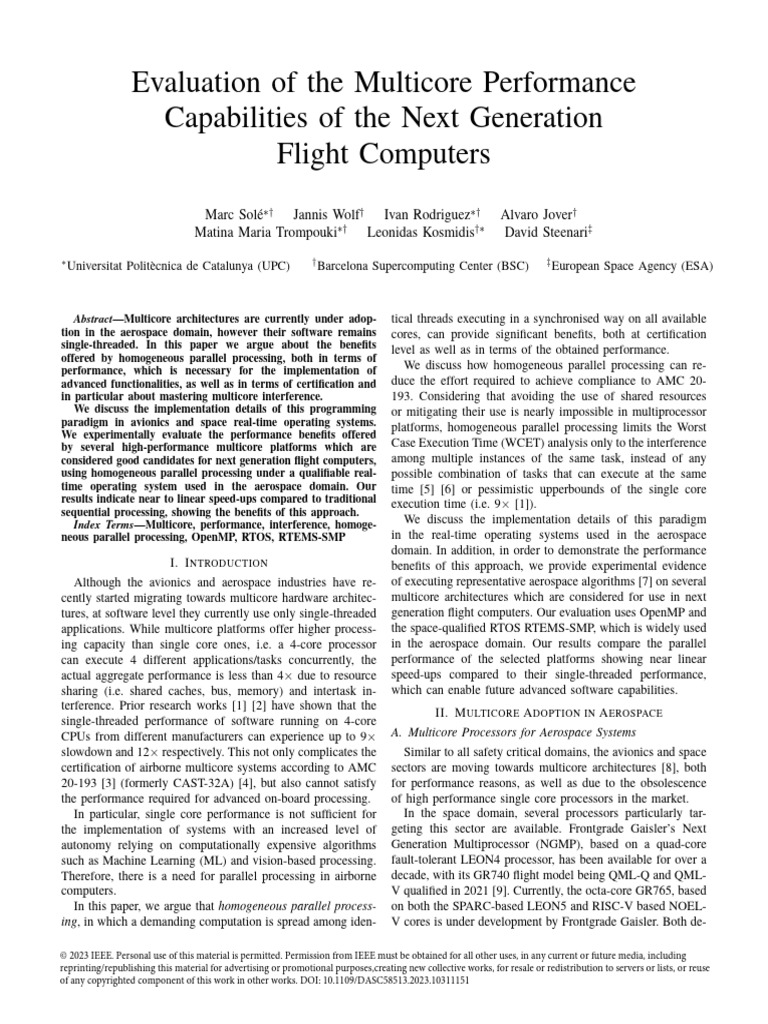 Next Generation Flight Computers | PDF | Multi Core Processor | Cpu Cache