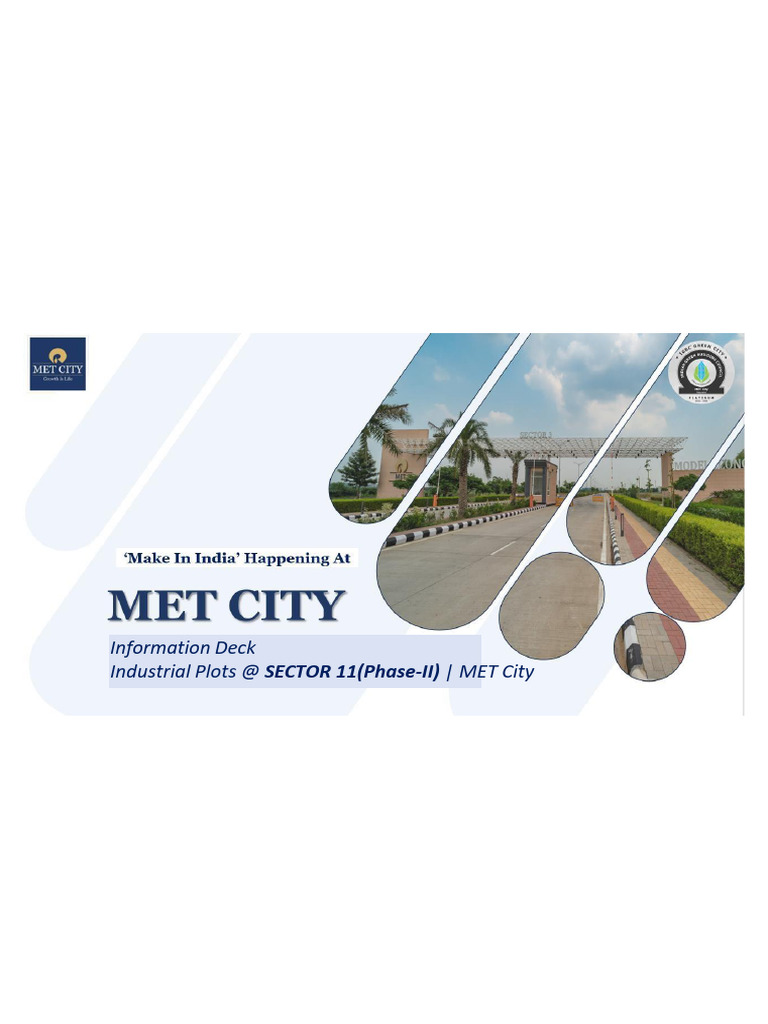 Industrial Plots in MET City Sector 11 | PDF