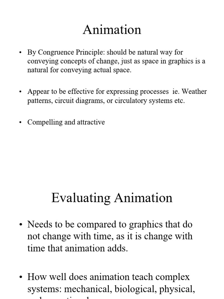 Evaluating Animation In Education Pdf Graphics Information
