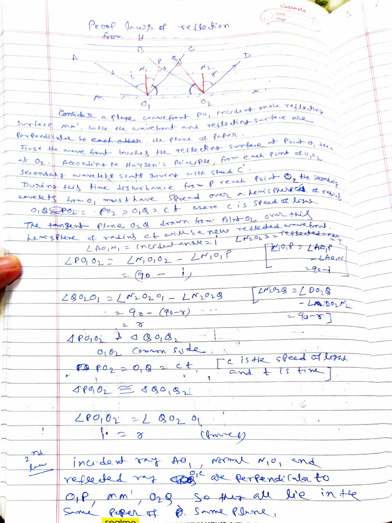 Exendi and Law of Reflection Proof | PDF