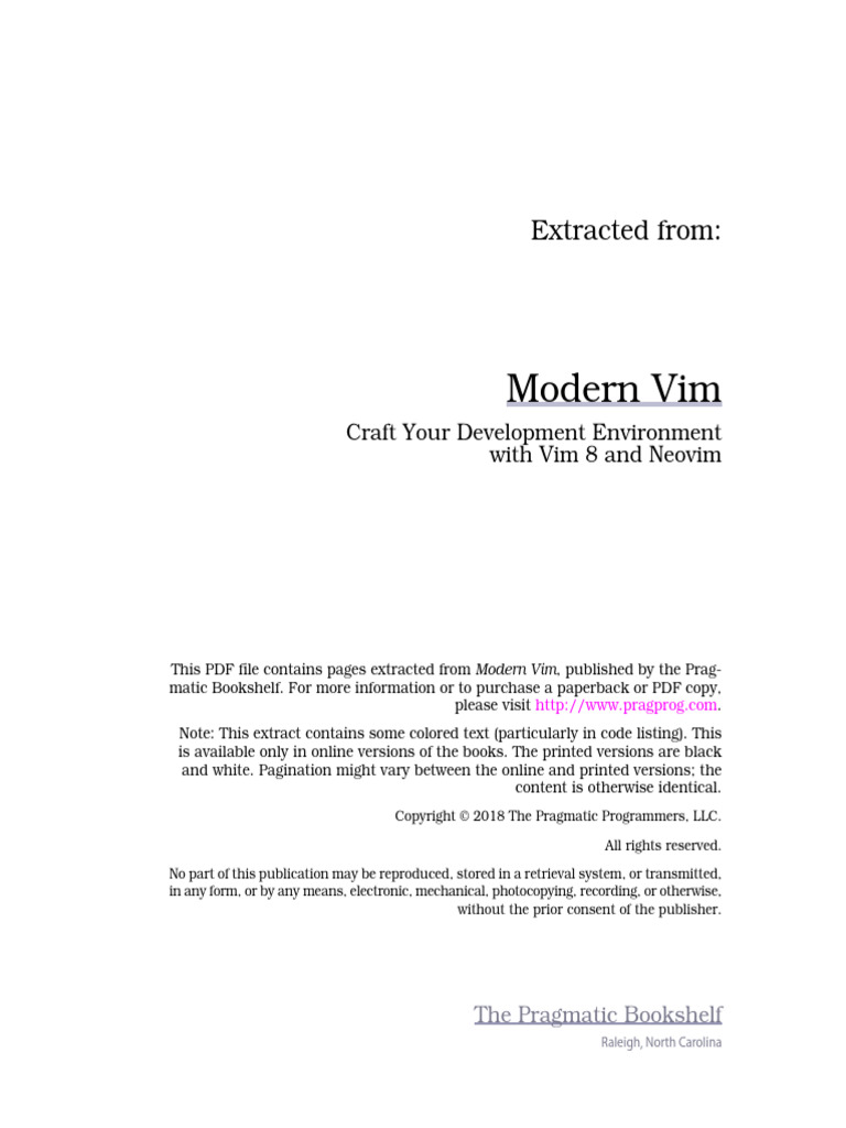 Modern Vim Craft Your Development Environment With Vim 8 and Neovim ...