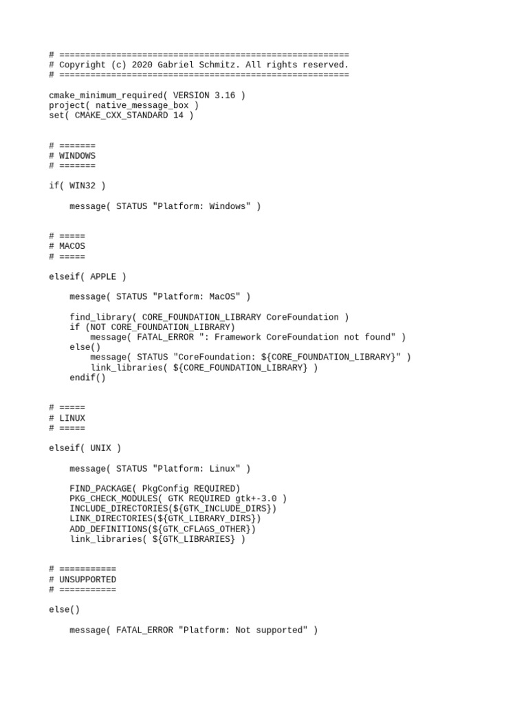 Cross-Platform CMake Setup Guide | PDF | Computers