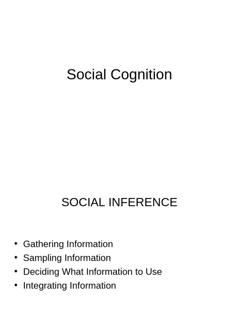 Social Inference | PDF | Mental Health | Mood (Psychology)