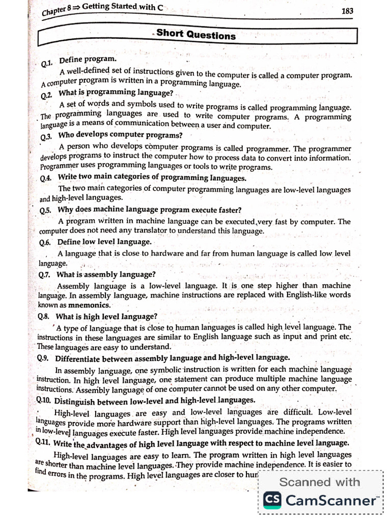 Chapter No 8 Short | PDF