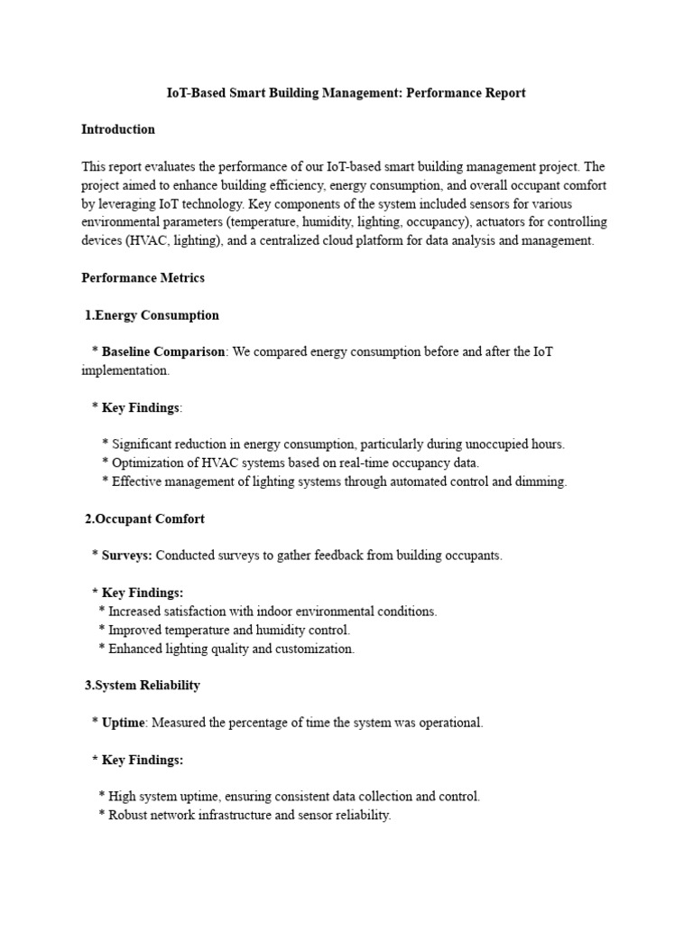 Performance of The Project | PDF | Energy Conservation | Building ...