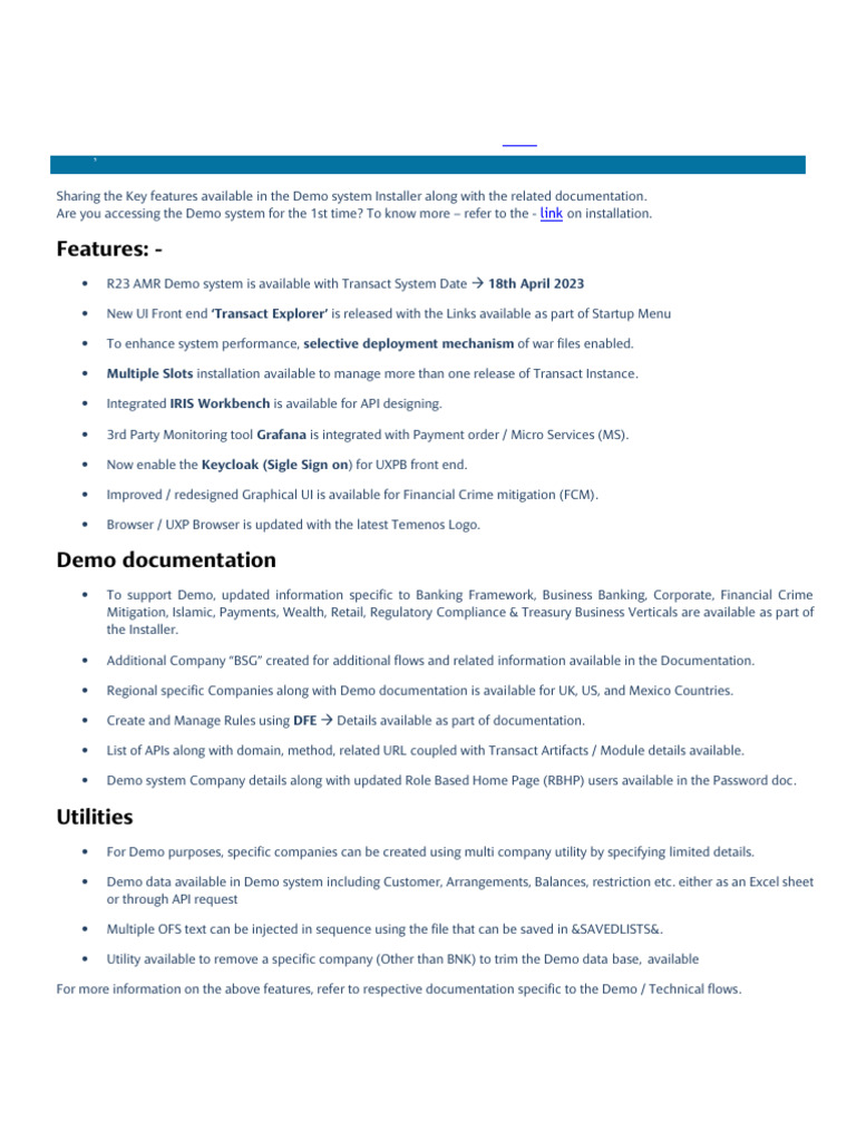 R23 AMR Demo System Release Notes | PDF | Information Technology ...