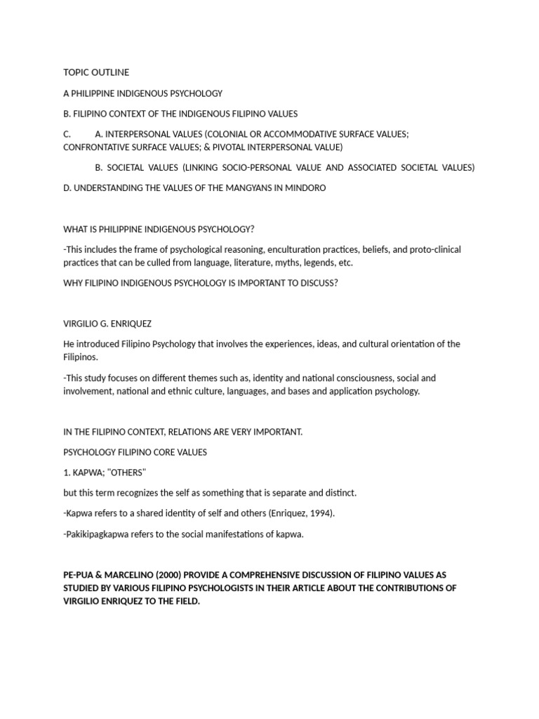 Indigenous Filipino Psychology Kapwa at Pakikipagkapwa | PDF ...