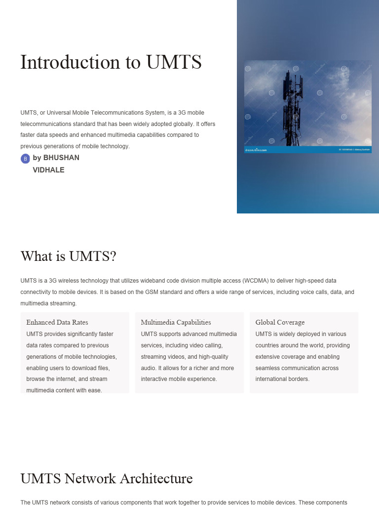Introduction to UMTS | PDF | Computer Network | 4 G