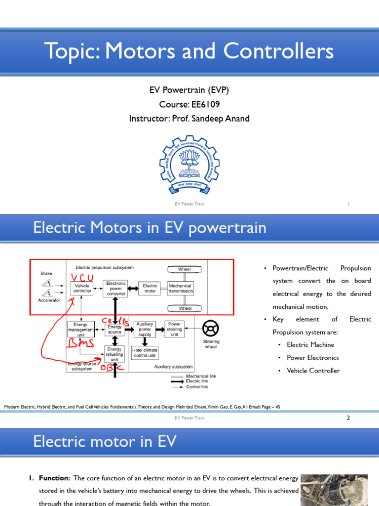7_motors and control | PDF | Electric Motor | Electric Vehicle