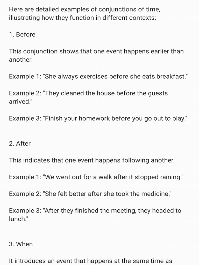 Conjunctions of Time | PDF