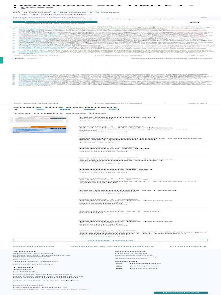 Définitions SVT UNITE 1 - Lycée PDF Adénosine Triphosphate Respiration ...