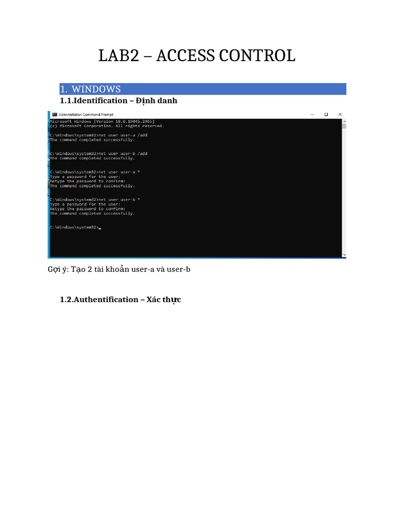 LeThanhTung LAB2 - AccessControl | PDF
