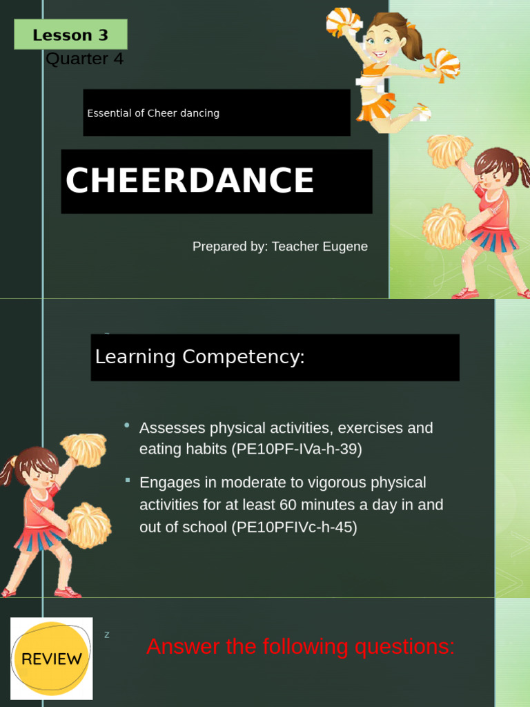 Essentials of Cheer Dancing Lesson 3 | PDF | Foreign Language Studies