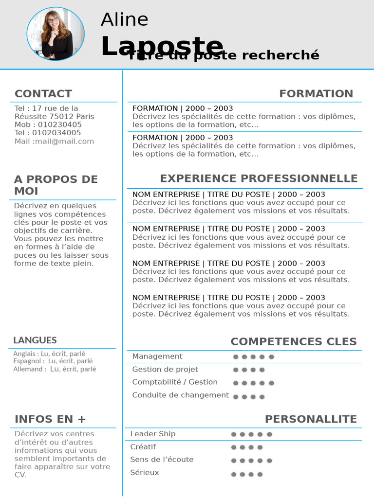 Modèle de CV et conseils pratiques | PDF | Évolution de carrière ...