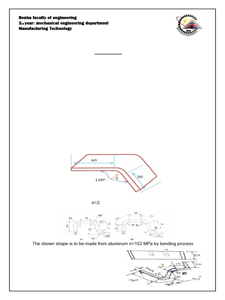 Sheet 3 Bending | PDF