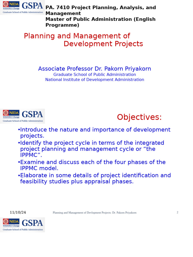 Planning and Management of Development Projects | PDF | Feasibility ...