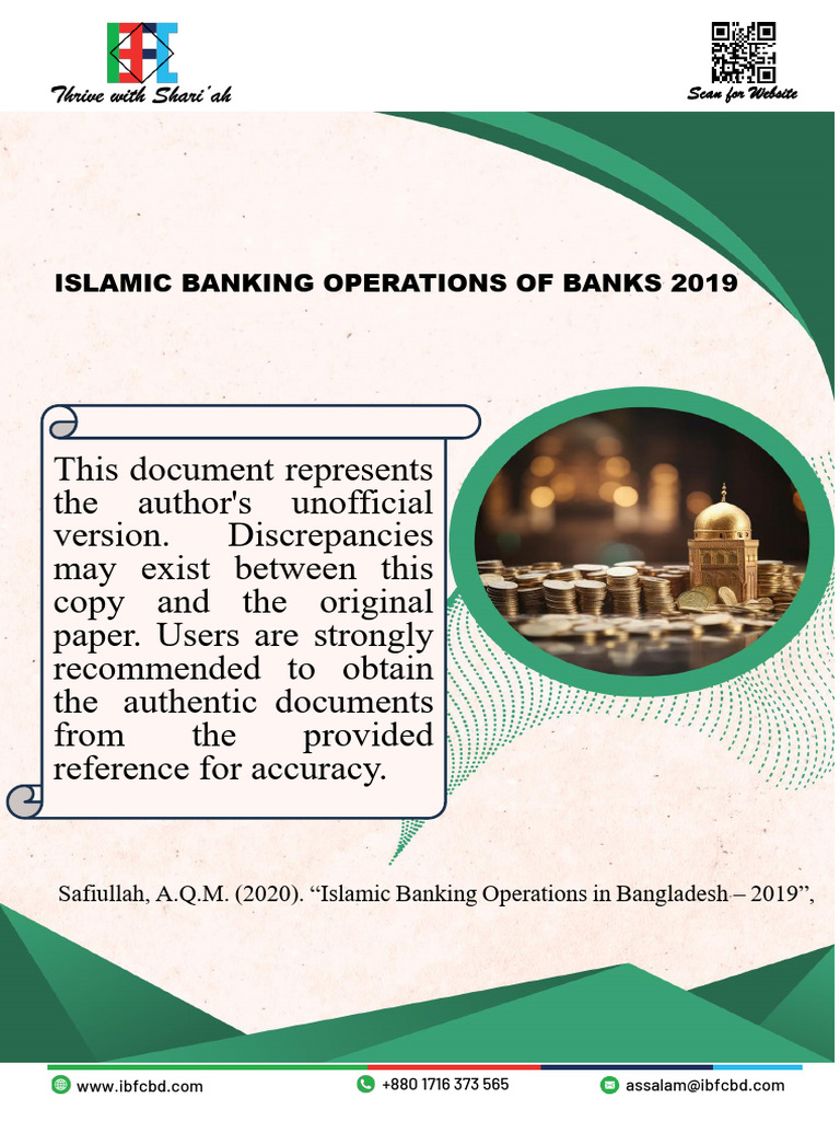 Islamic Banking Operations of Banks 2019 | PDF | Islamic Banking And ...