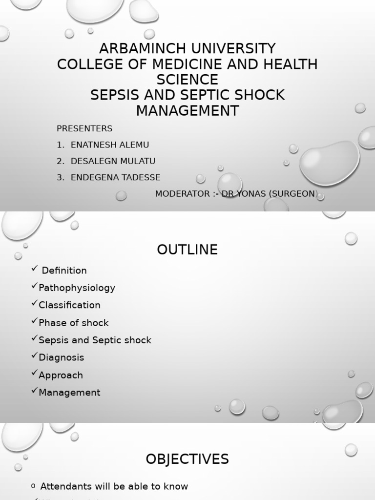 Sepsis and Septic Shock Management Guide | PDF | Sepsis | Shock ...