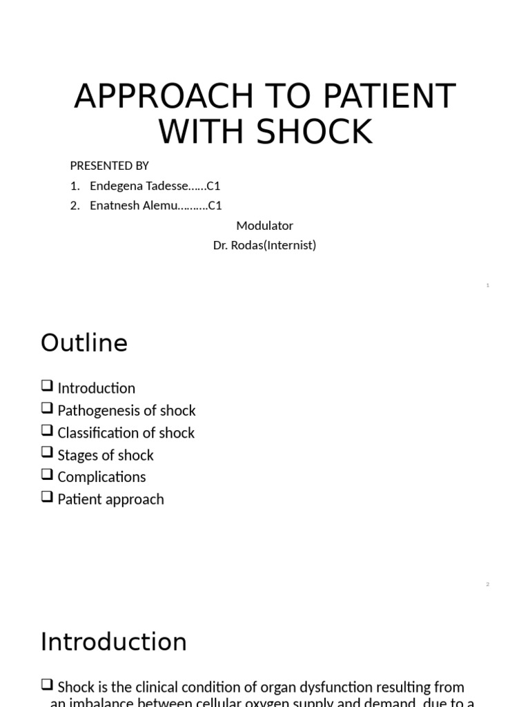 Patient Approach to Shock Management | PDF | Shock (Circulatory ...