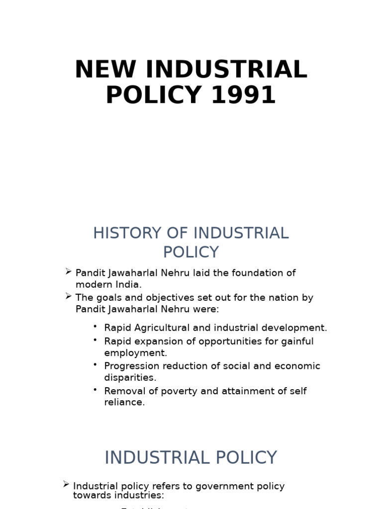 Newindustrial Policy | PDF | Foreign Direct Investment | Tariff