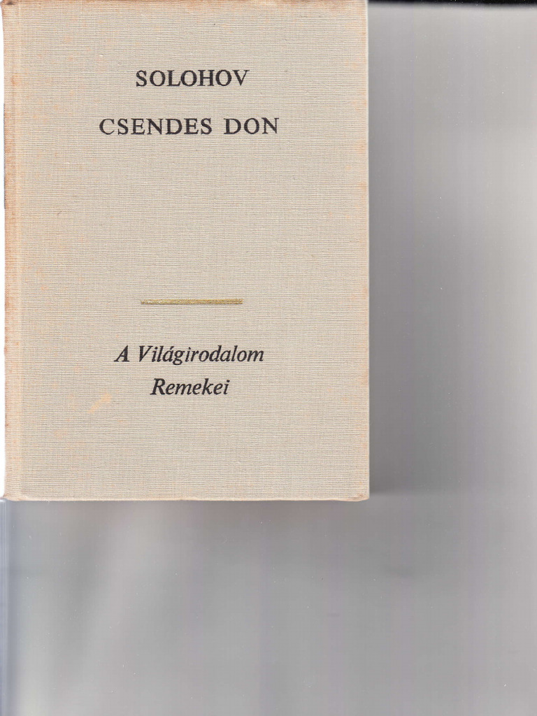 Solohov Csendes Don 1 Ktet | PDF