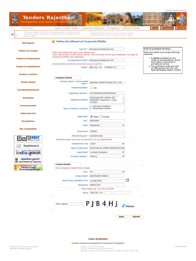 Rajasthan E-Procurement System Guide | PDF | Software | Computing