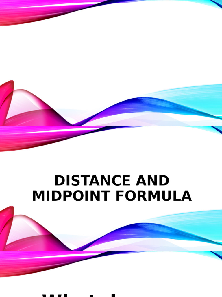 9 distance formula and midpoint formula pdf