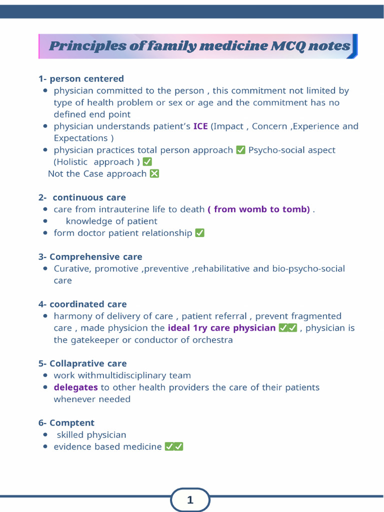 Principles of Family Medicine PDF | PDF