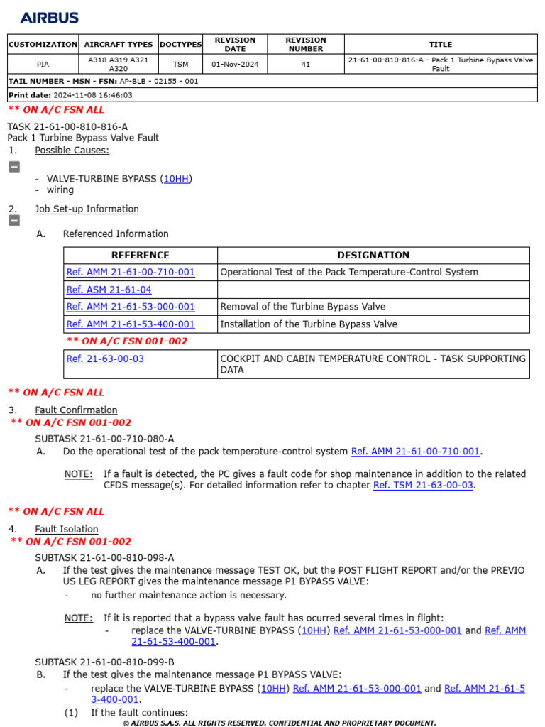 Reference Designation: On A/C FSN All | PDF | Civil Aircraft | Jet Aircraft