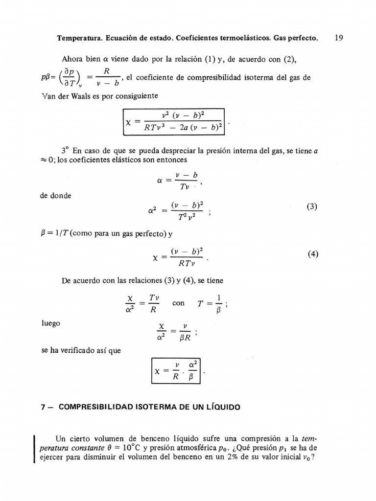 Ecuaciones de Estado y Termodinámica de Gases | PDF | Gases | Física ...