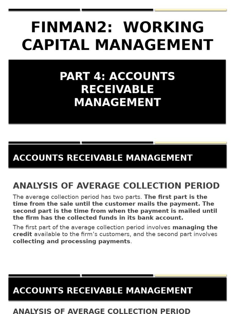Accounts Receivable Management Insights | PDF | Credit | Finance ...