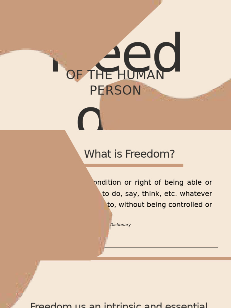 Freedom | PDF | Free Will | Social Psychology