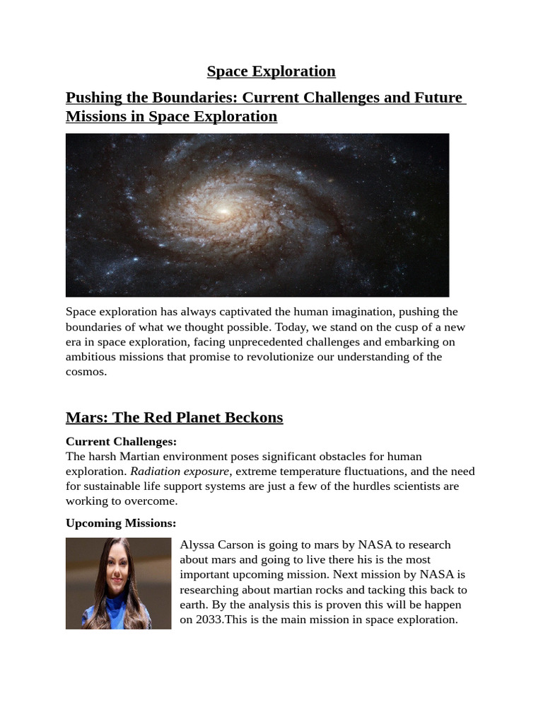 Space Exploration Pdf Space Debris Space Exploration