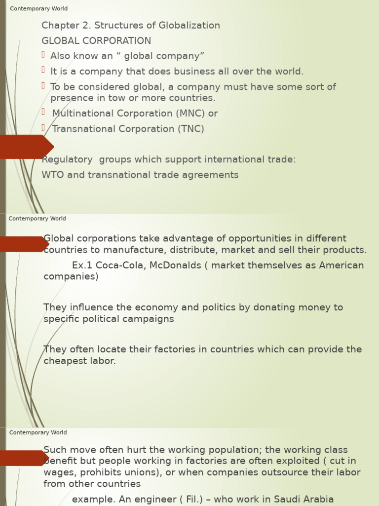 Chap 2c. Global Corp Theories of Global Strat | PDF | Multinational ...